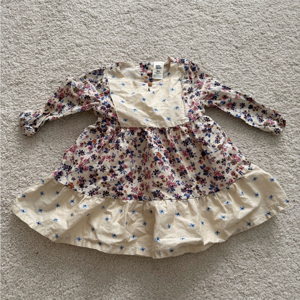 OshKosh B'gosh Cream and Blue Floral Dress